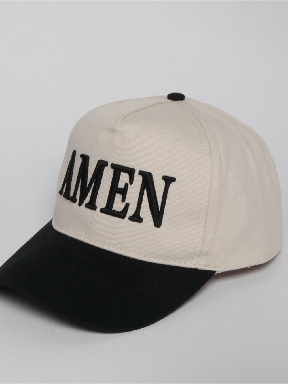 Amen Embroidered 5 Panel Two Tone Cap